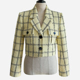 5th check tweed jacket