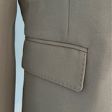 veste sur mesure à double boutonnage avec motif cousu