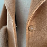 FOX FUR pocket tailored middle coat