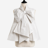 Taffeta Bowtie Blouse