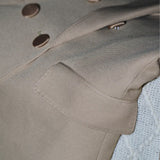 veste sur mesure à double boutonnage avec motif cousu