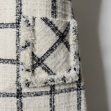 【即納】Window Check Tweed Mini Dress