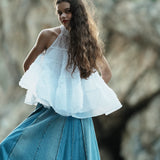 airy dot flare tops