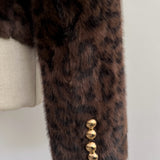 Leopard Fur Gold Button Jacket