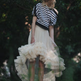 back long ruffle skirt