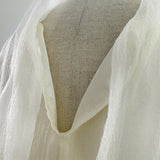 Back Ribbon Organdy Tops
