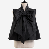 Taffeta Bowtie Blouse