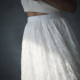 flower lace long skirt