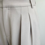 Flap Pocket Tuck Wide Pants