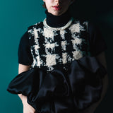 gingham tweed bloom tops