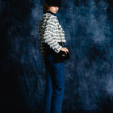 fur line tweed jacket
