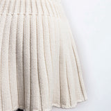 pleated knit mini skirt