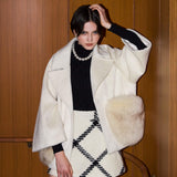 FOX FUR pocket tailored middle coat