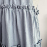 holder neck tiered mini dress