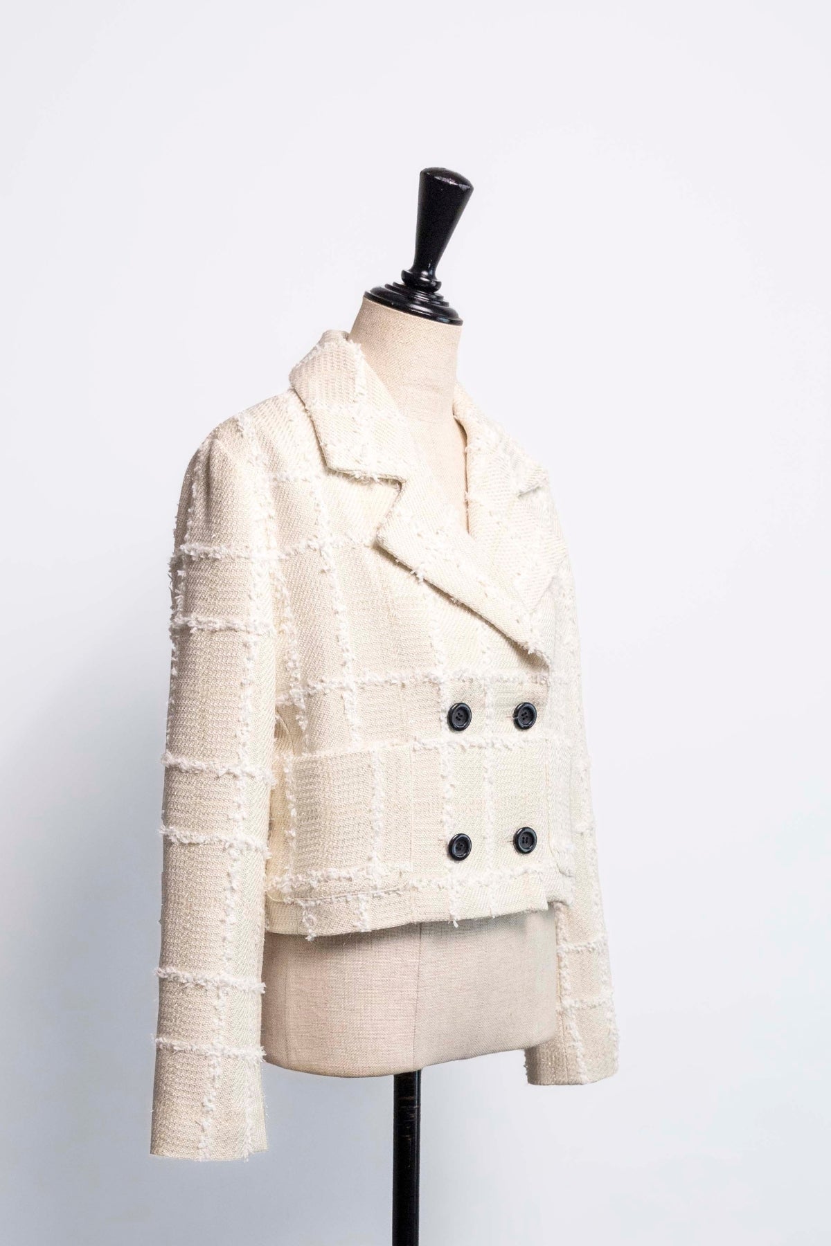 sheller ツイードジャケット美品 sheller GlitterツイードジャケットWhite