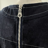 balloon sleeve denim dress