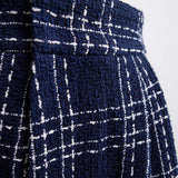 pantalon court en tweed à carreaux