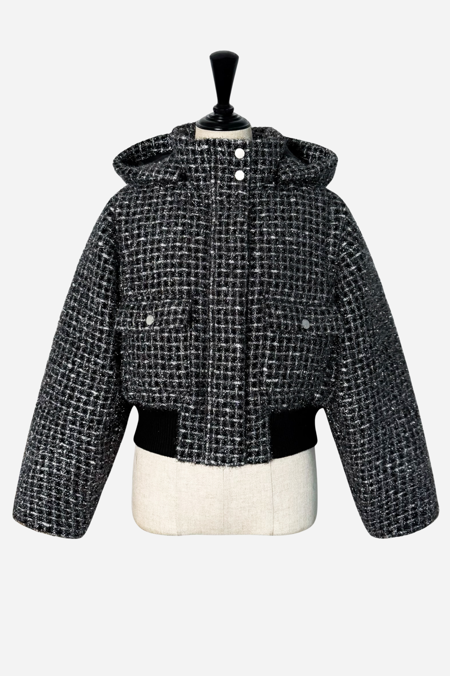 4way shiny tweed padded down jacket – shéller / シェリエ 4way shiny tweed padded down jacket – shéller / シェリエ