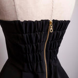 Bustier superposé en dentelle plissée
