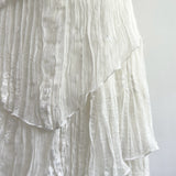 Flower Embroidery Ruffle Skirt