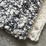 bijou button bubble cropped knit