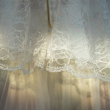 flower lace glitter peplum tops