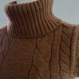 Half Sleeve Cable Turtle Knit