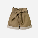 waist mark denim like short pants