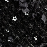 flower spangle tweed gilet