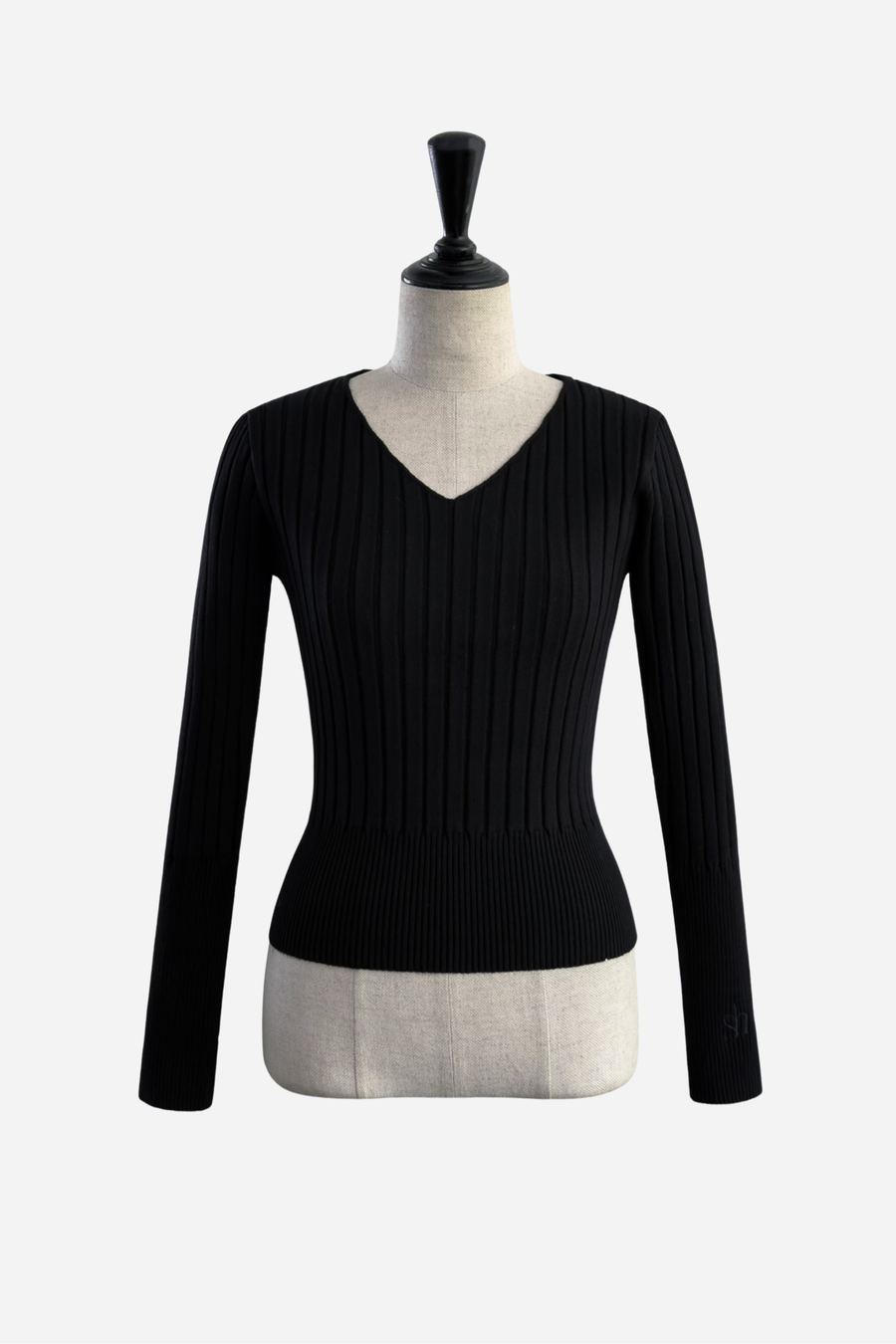 Basic Long Sleeve V Neck Knit