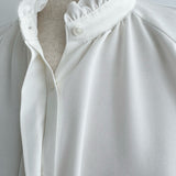 【即納】Soft Bow Frill Blouse