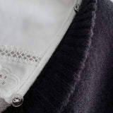 lace collar knit tops