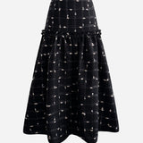 candy check tweed long skirt