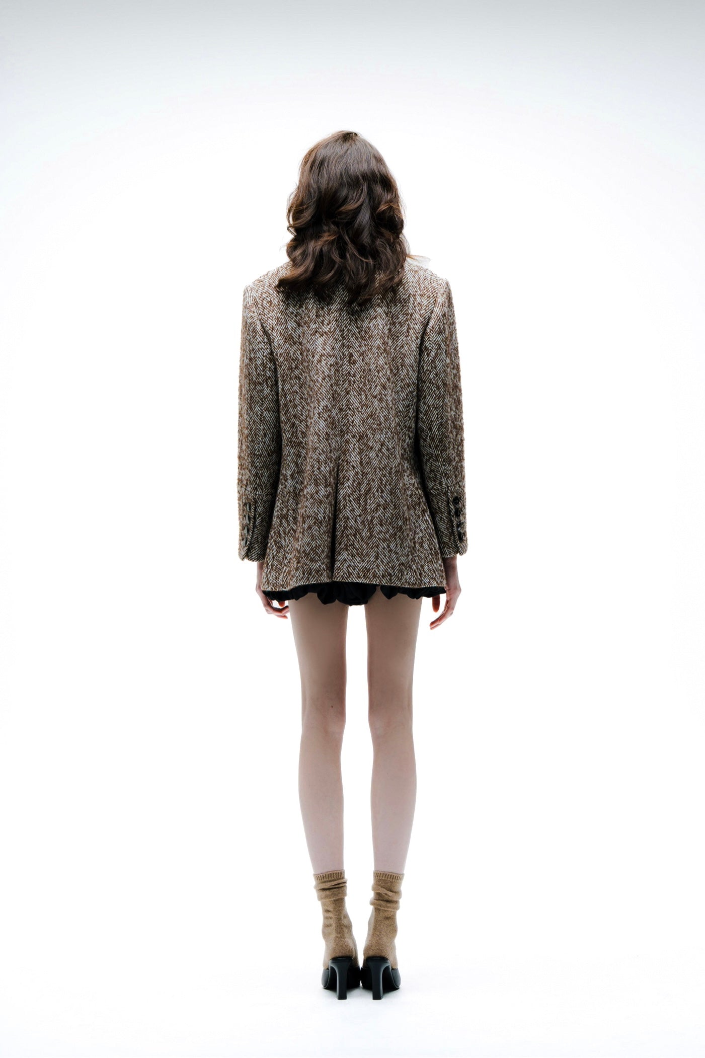 herringbone over size jacket coat – shéller / シェリエ