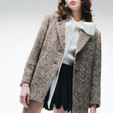 Herringbone Over Size Jacket Coat