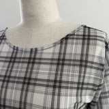 Sheer Check Long Sleeve Top