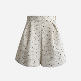 【4月上旬発送】Dot tweed zip short pants