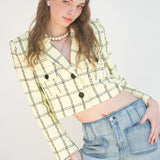 5th check tweed jacket