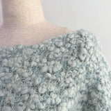 bijou button bubble cropped knit