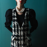 gingham tweed jumper skirt