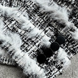 fur line tweed jacket