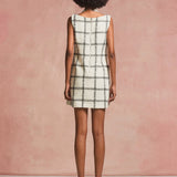 Window Check Tweed Mini Dress