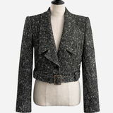Classic Belted Cropped Jacket