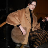FOX FUR pocket tailored middle coat