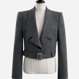 Classic Belted Cropped Jacket