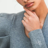 sh power shoulder knit tops