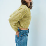 pull pailleté semi-court
