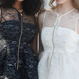 flower lace glitter peplum tops