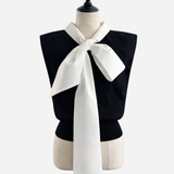 【4月上旬〜下旬】Bow Docking Sleeve Less Knit Tops