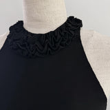 Halter Frill Peplum Knit Tops